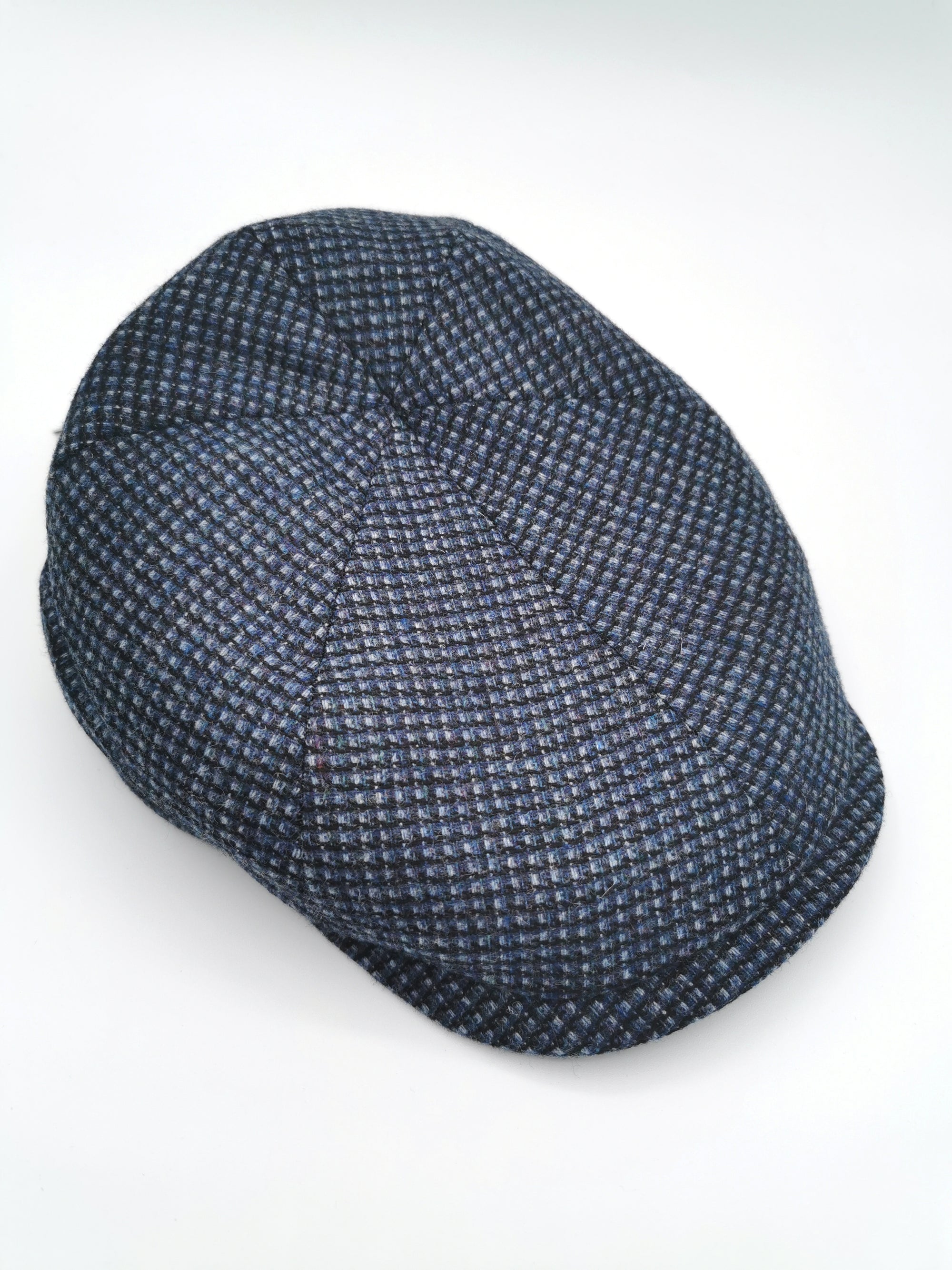 Casquette City Sport bleu en petit damier