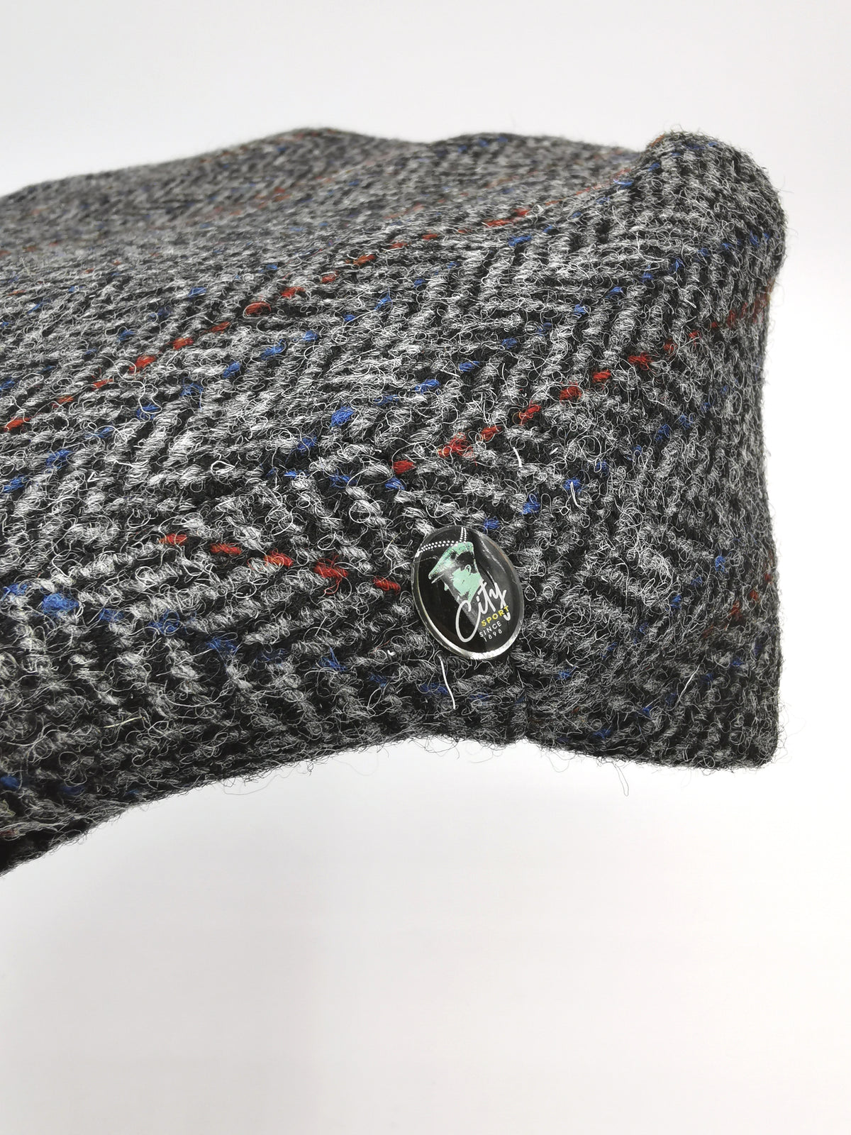 Casquette City Sport en tweed gris