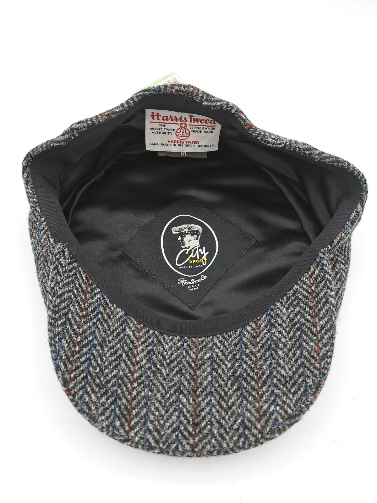 Casquette City Sport en tweed gris