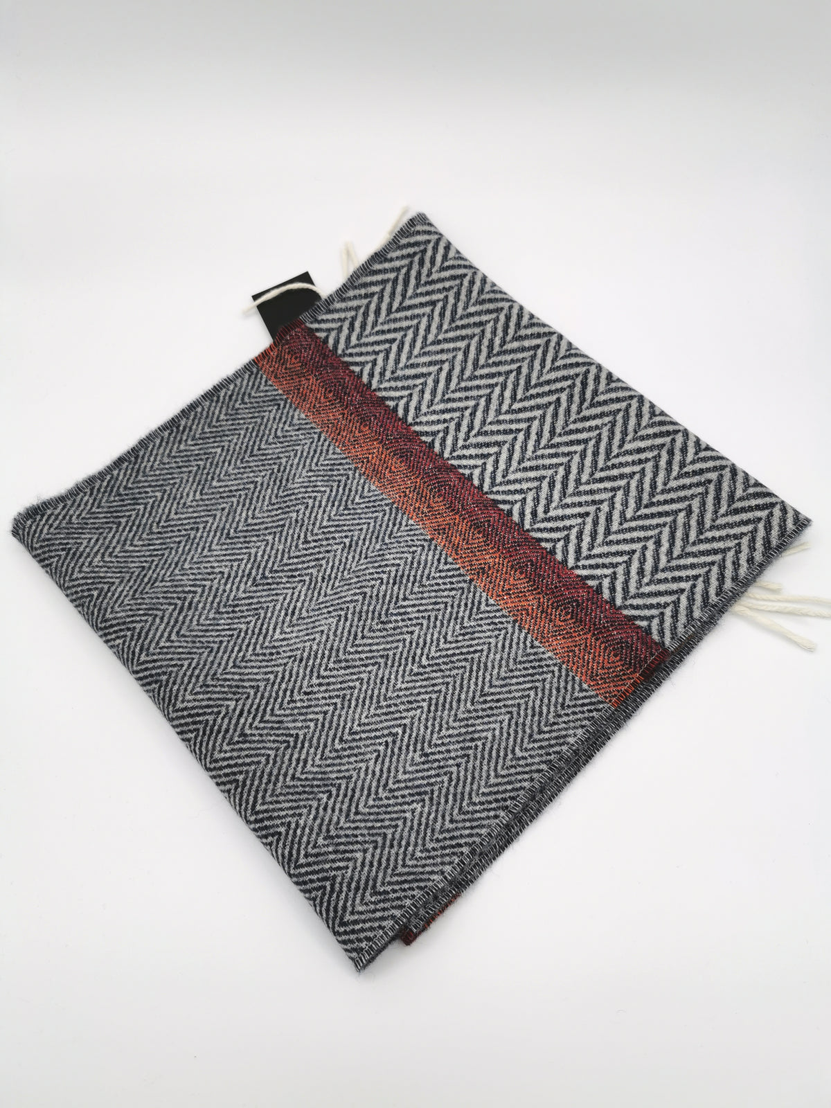 Herringbone wool/cashmere scarf