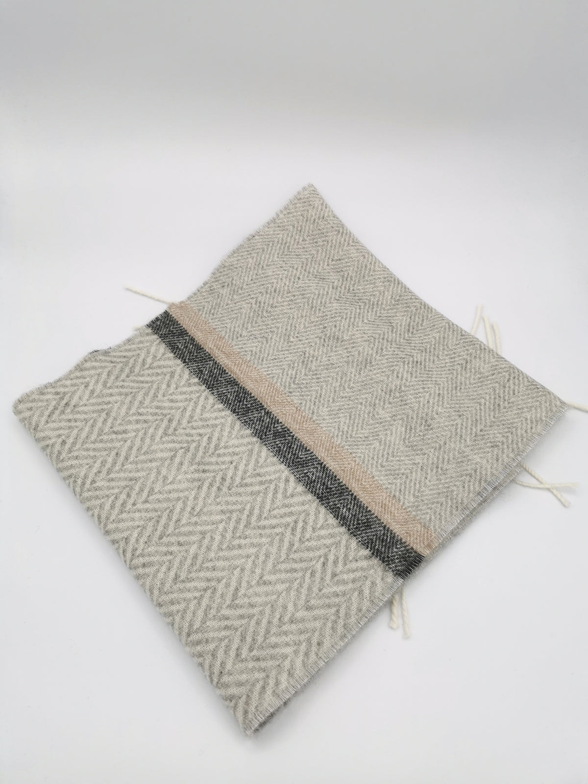 Herringbone wool/cashmere scarf