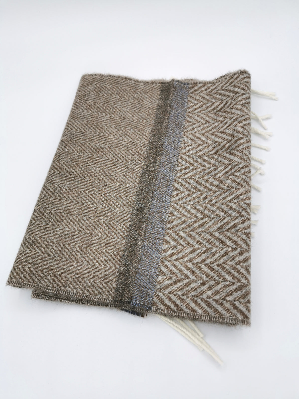 Herringbone wool/cashmere scarf