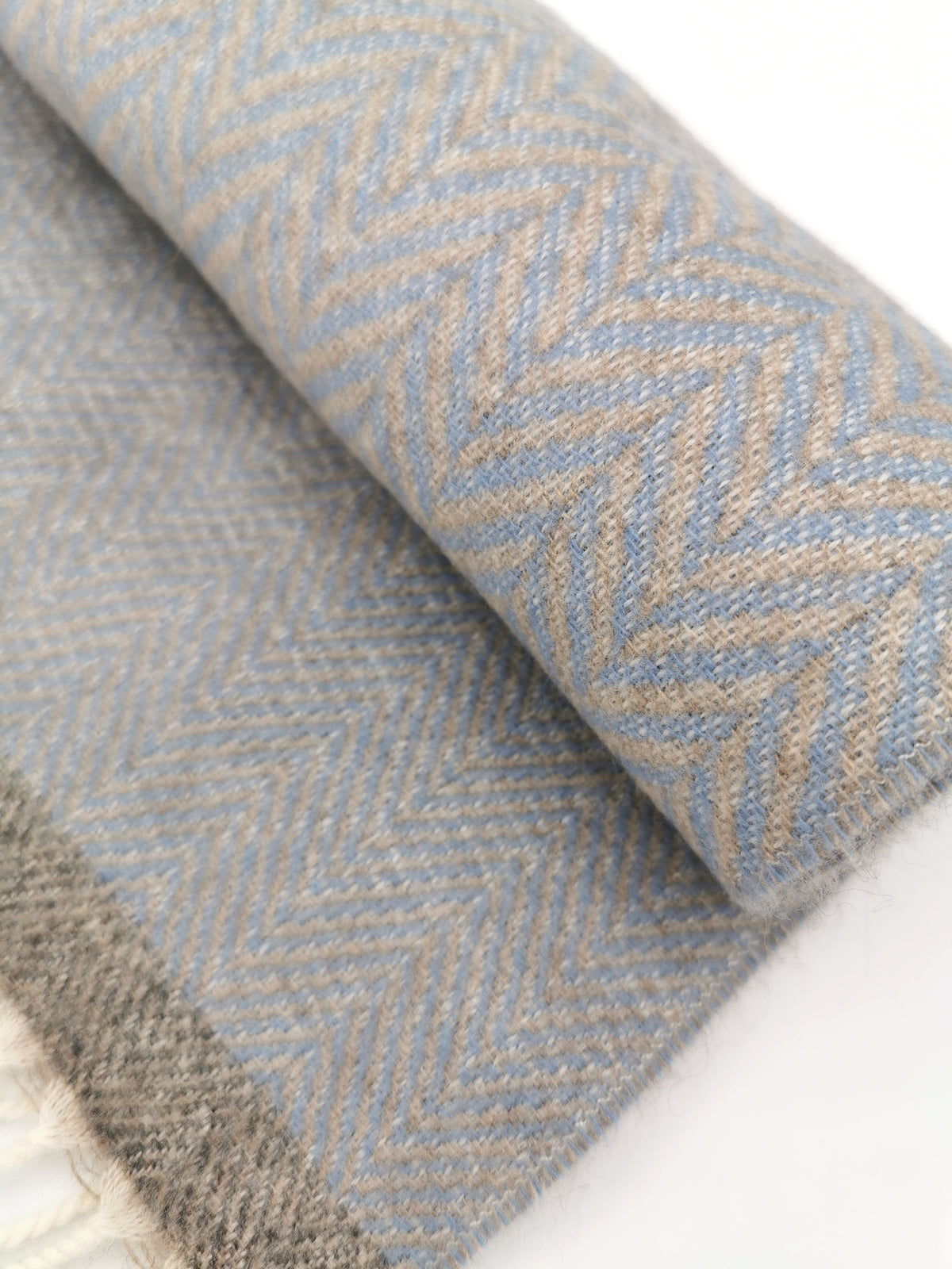 Herringbone wool/cashmere scarf