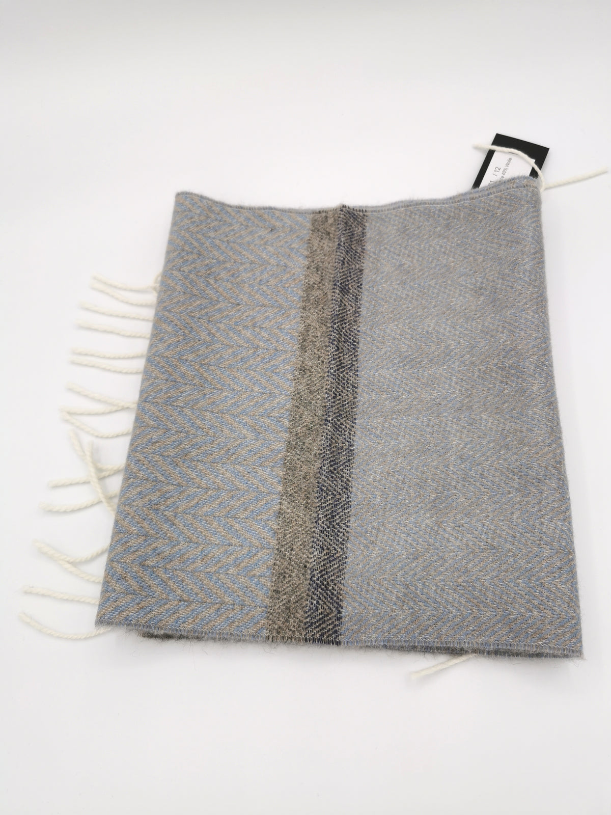 Herringbone wool/cashmere scarf