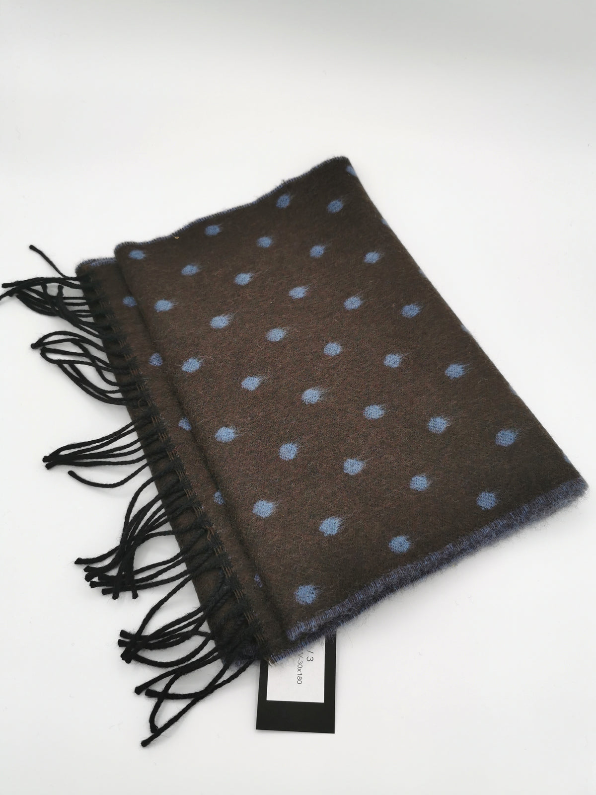 Wool/cashmere scarf with polka dots