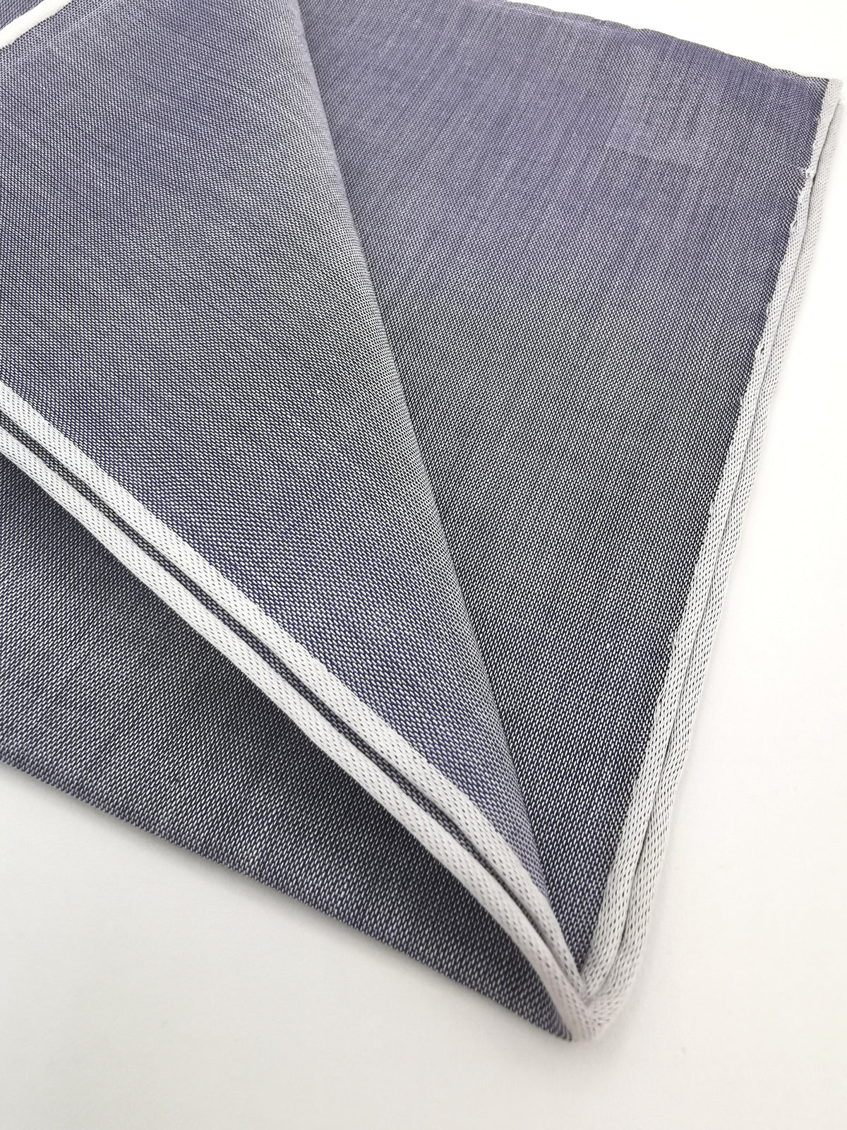 Simonnot-Godard plain pocket square with white border