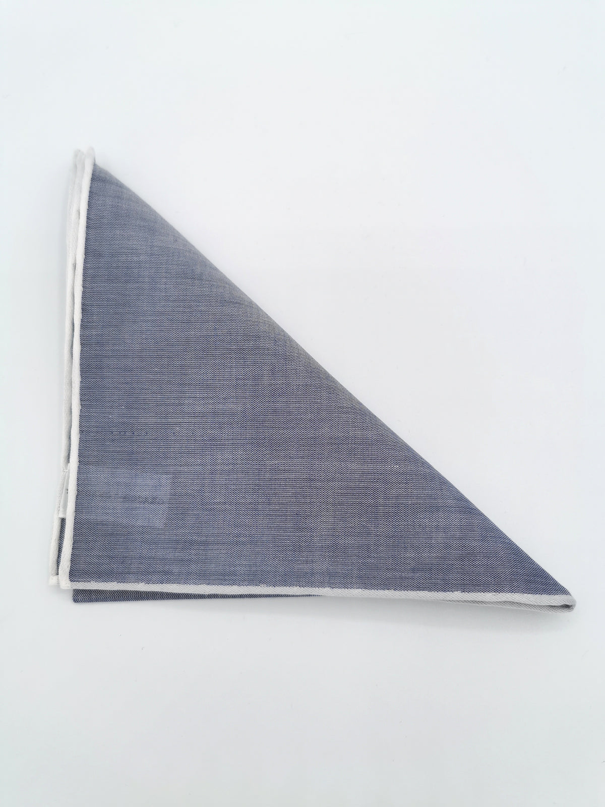 Simonnot-Godard plain pocket square with white border