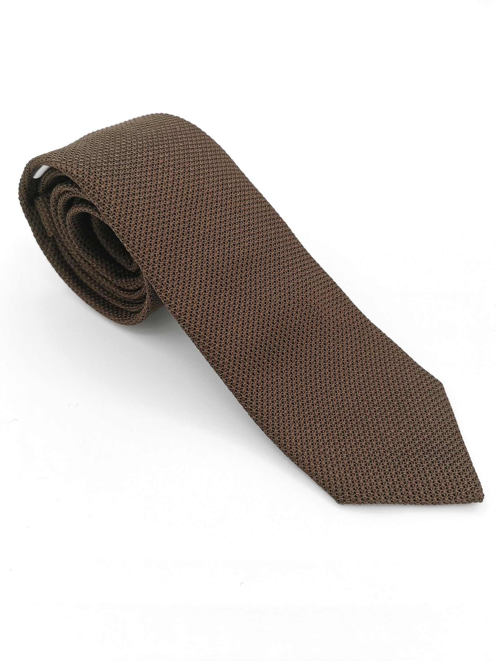 Brown silk Ferala tie