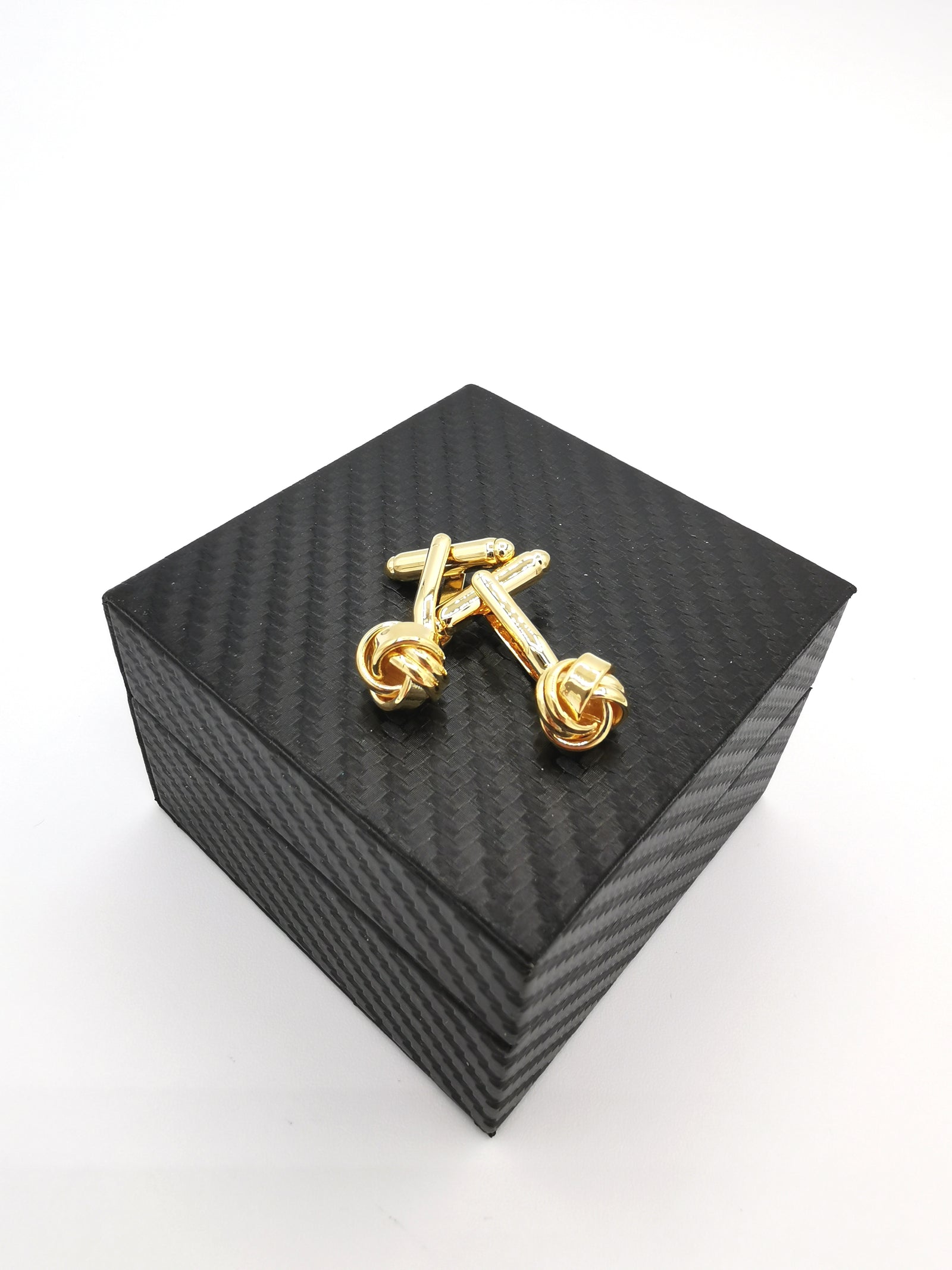 CUFFLINKS WITH GOLDEN BOWS