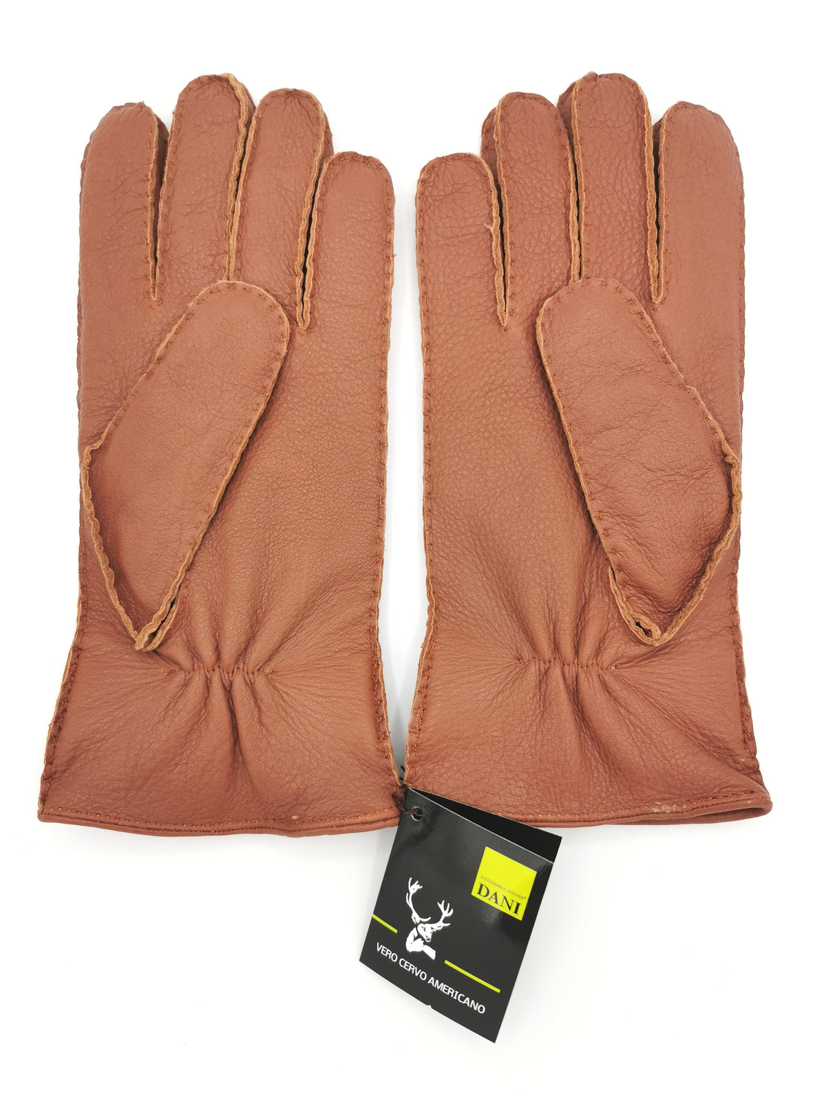 Deerskin gloves with press stud