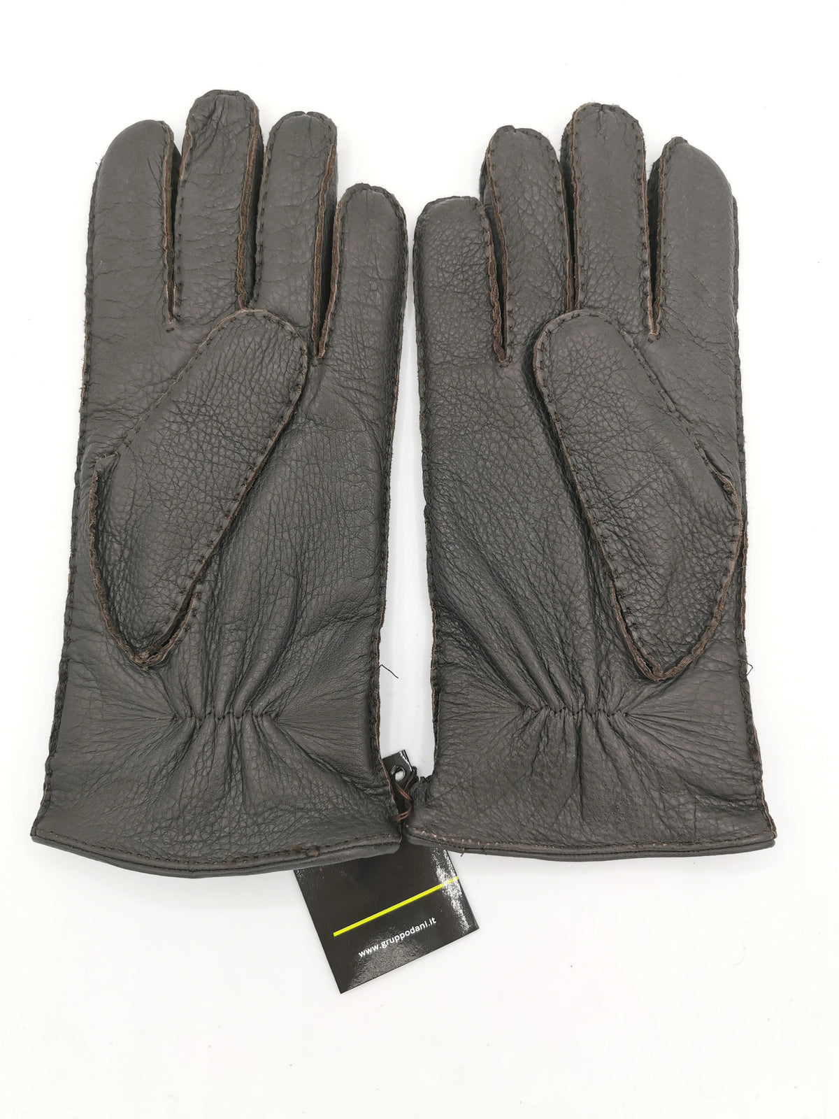 Deerskin gloves with press stud
