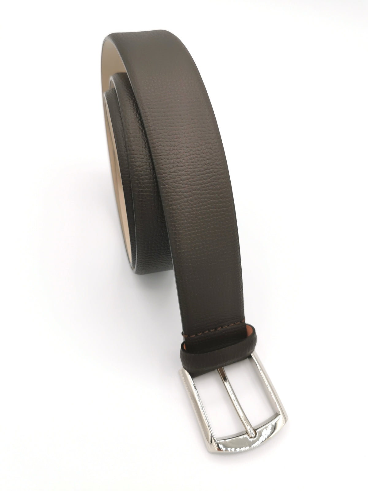 FERALA BROWN BELT IN GRANULATED LEATHER