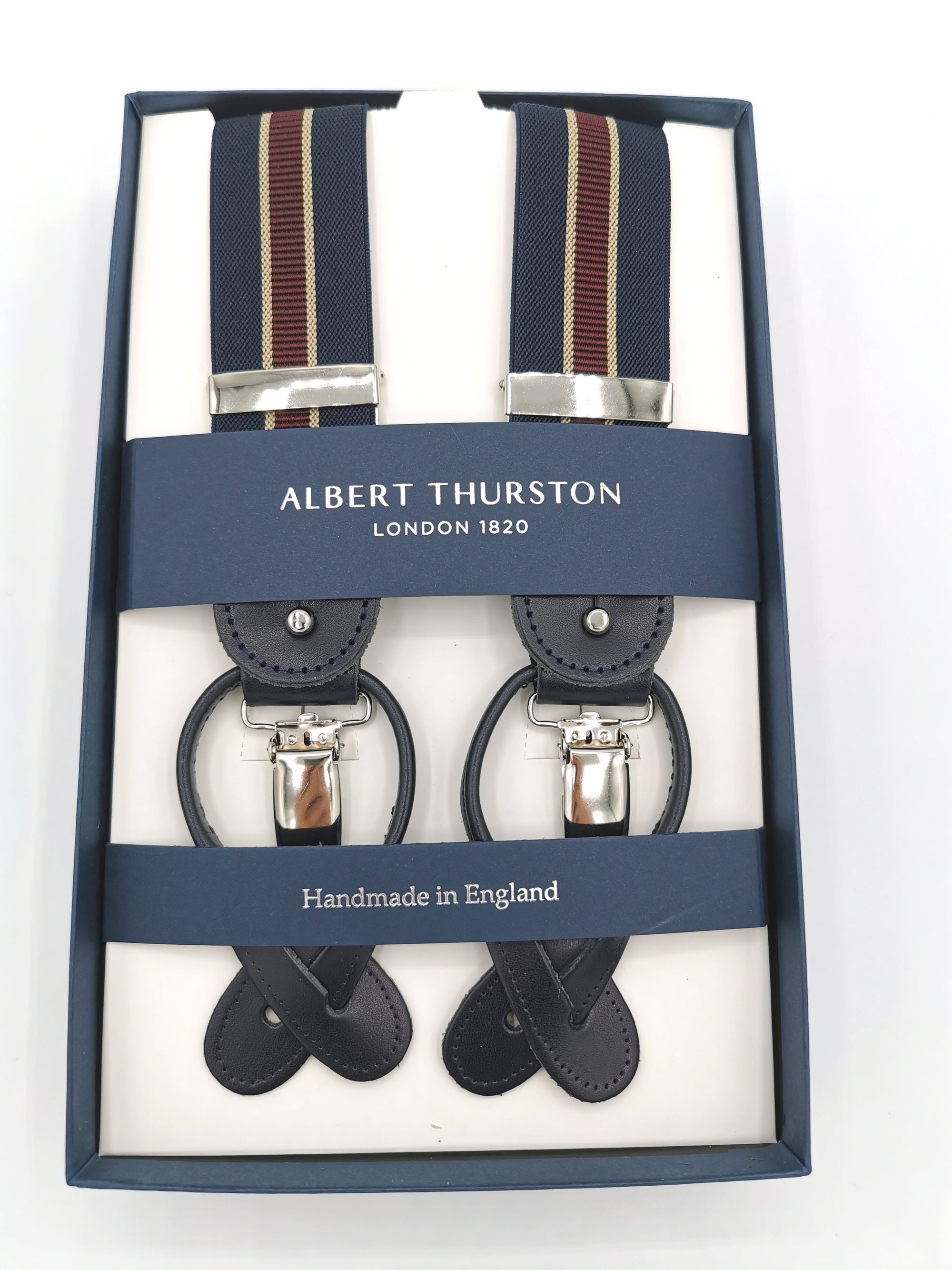 ALBERT THURSTON VERTICAL STRIPE SUSPENDERS