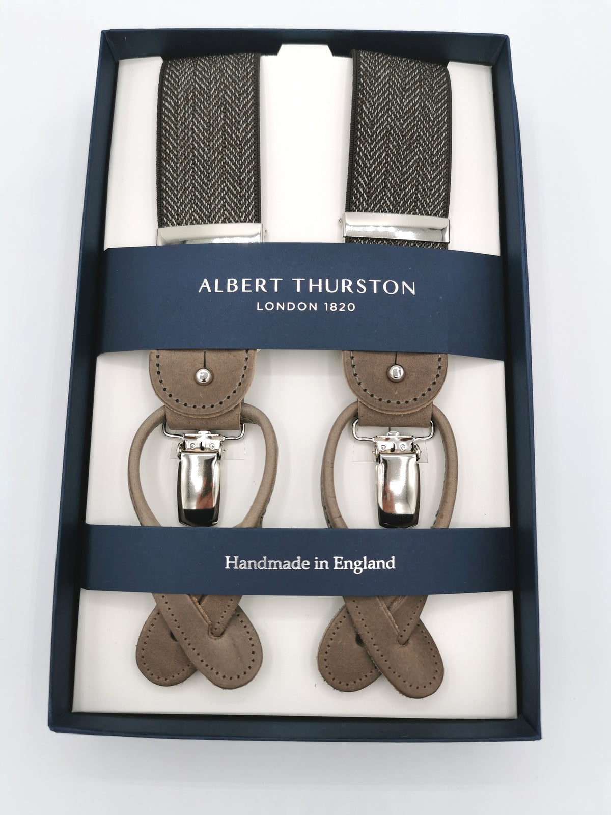 ALBERT THURSTON HERRINGBONE SUSPENDERS