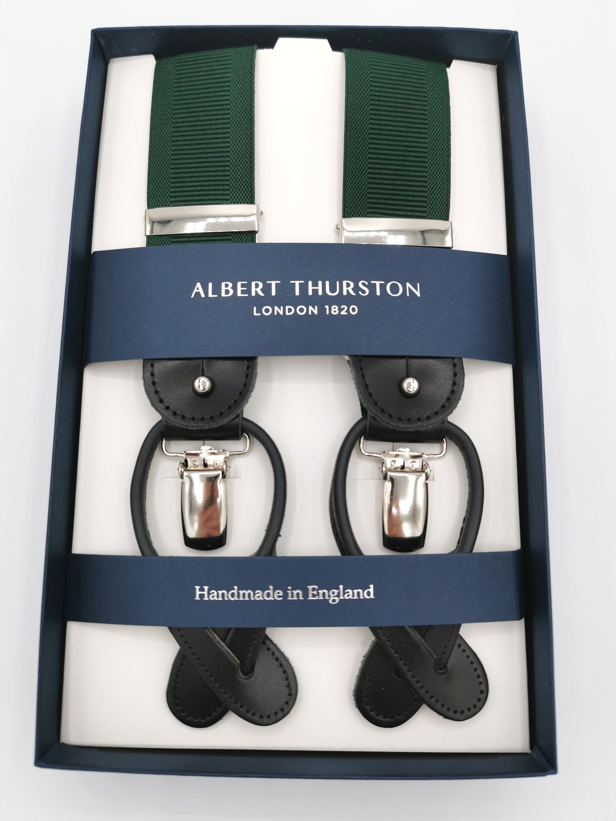 Albert Thurston green suspenders