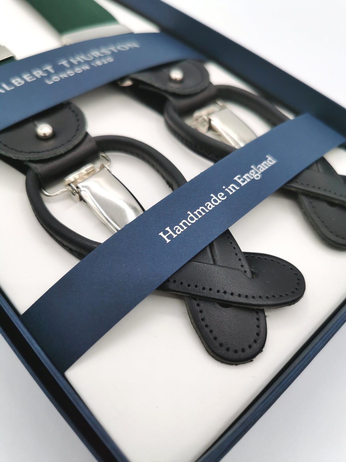 Albert Thurston green suspenders