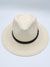 Chapeau Panama bandeau en cuir