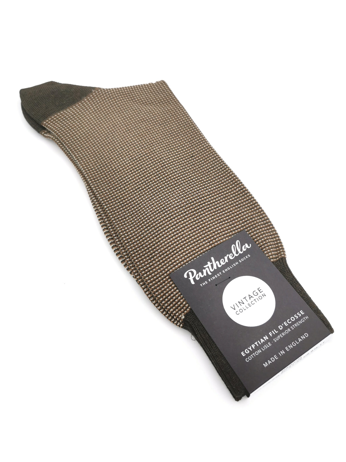Pantherella lisle socks with small grid pattern