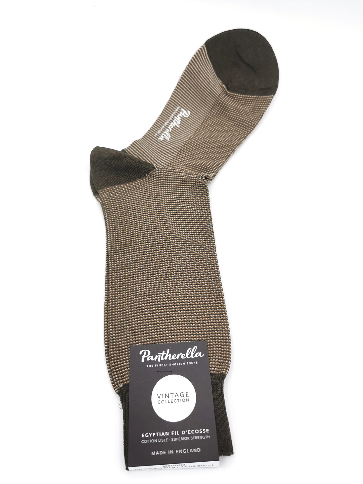 Pantherella lisle socks with small grid pattern