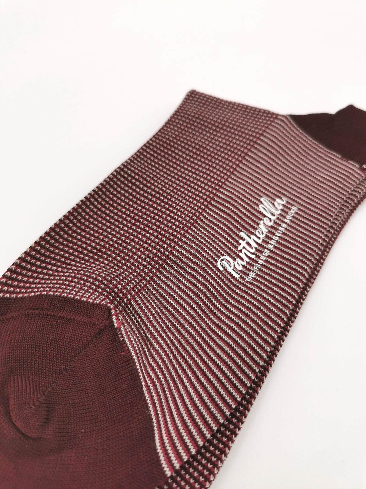 Pantherella lisle socks with small grid pattern