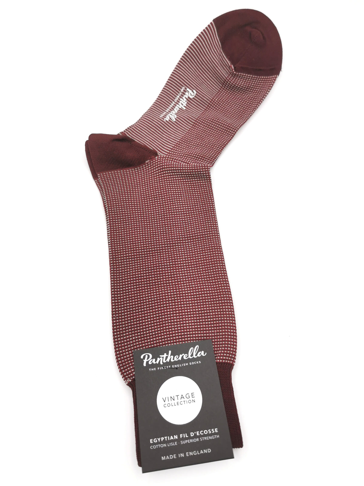 Pantherella lisle socks with small grid pattern