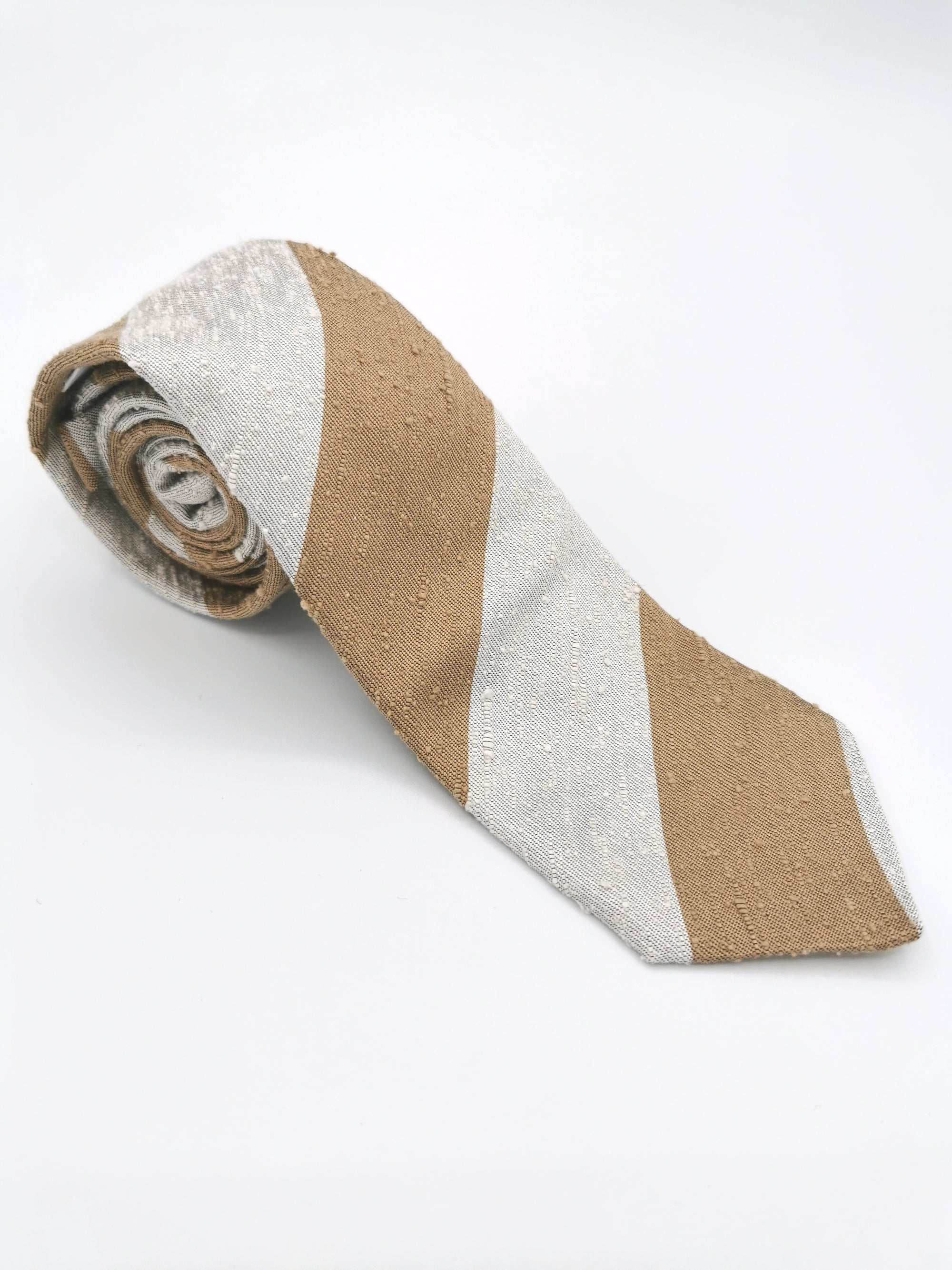Striped Shantung silk tie