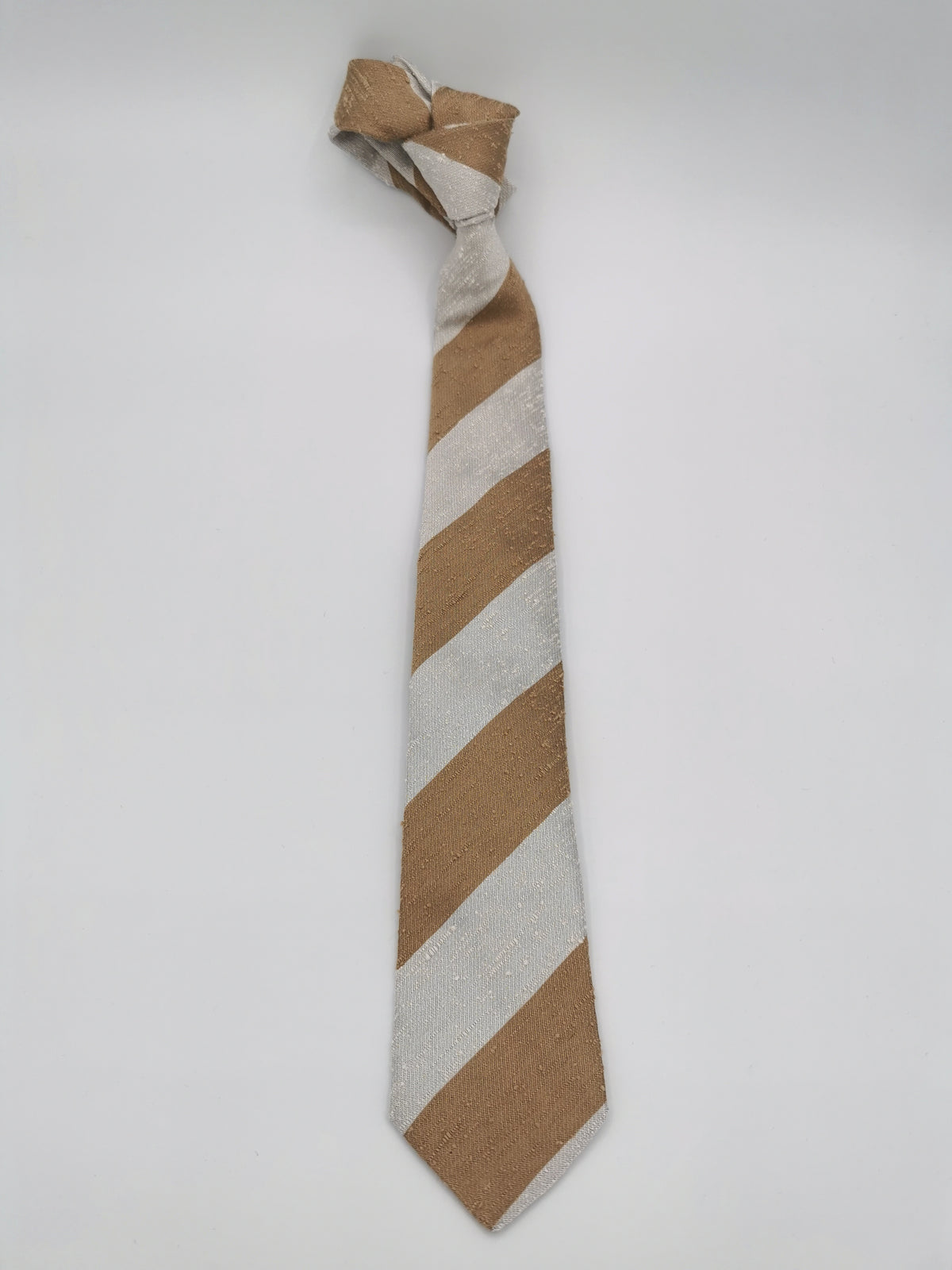 Striped Shantung silk tie