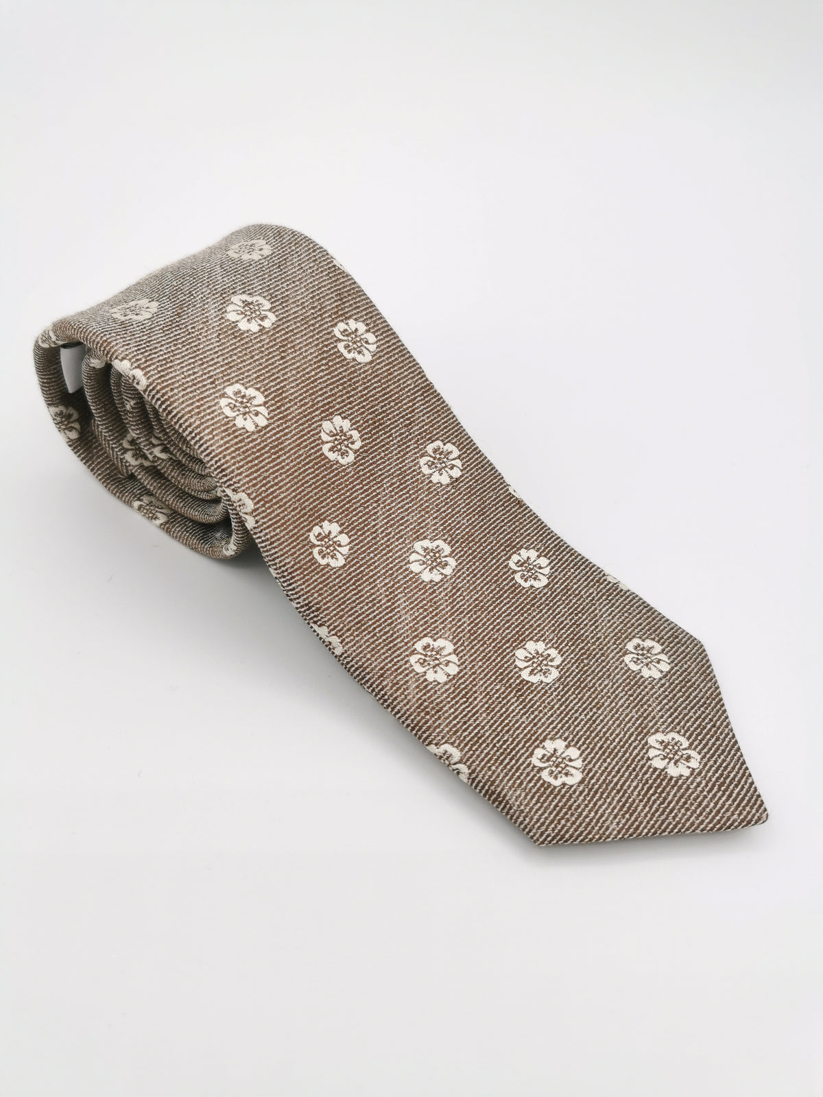 Ferala floral linen/silk tie
