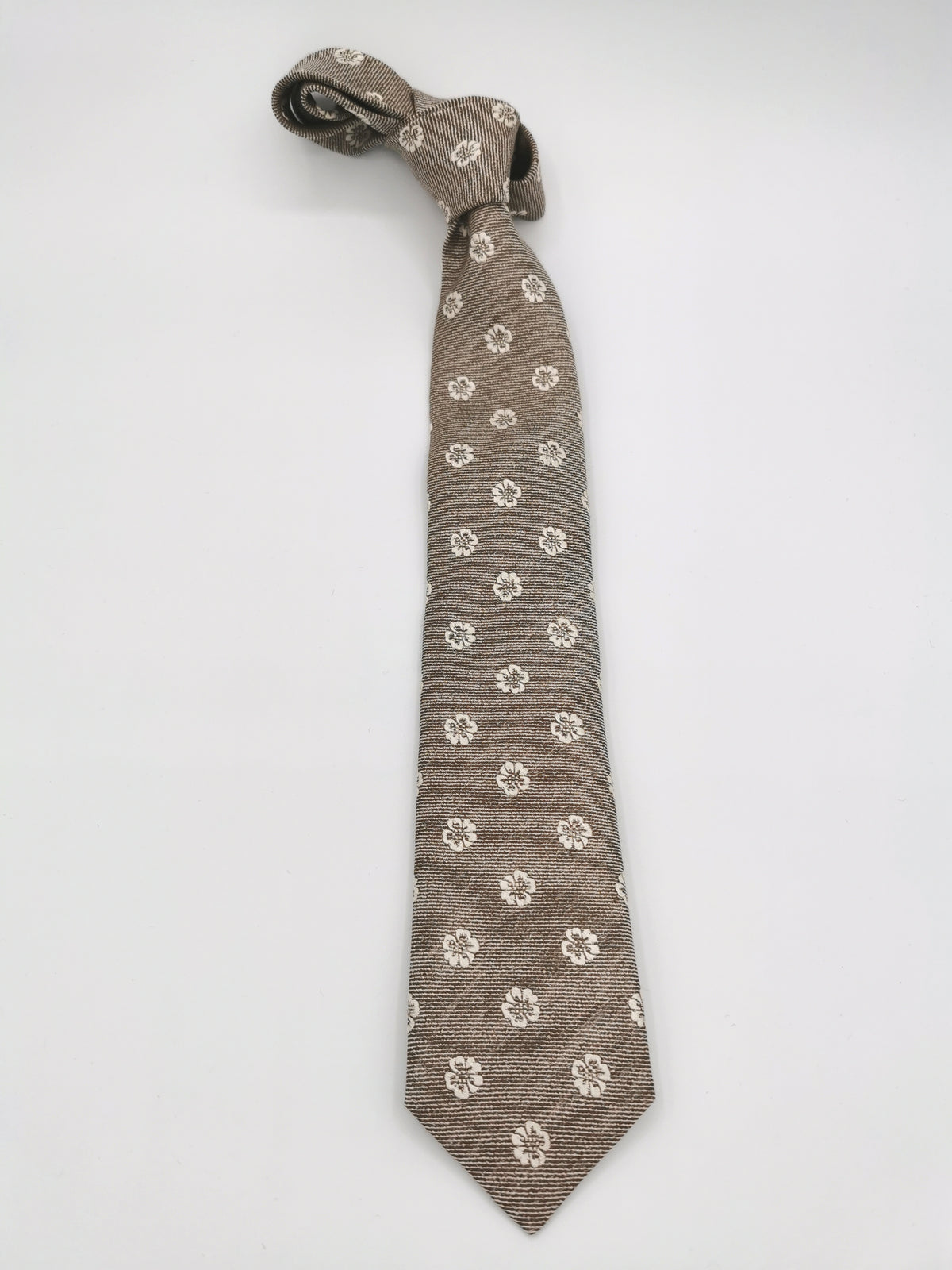 Ferala floral linen/silk tie