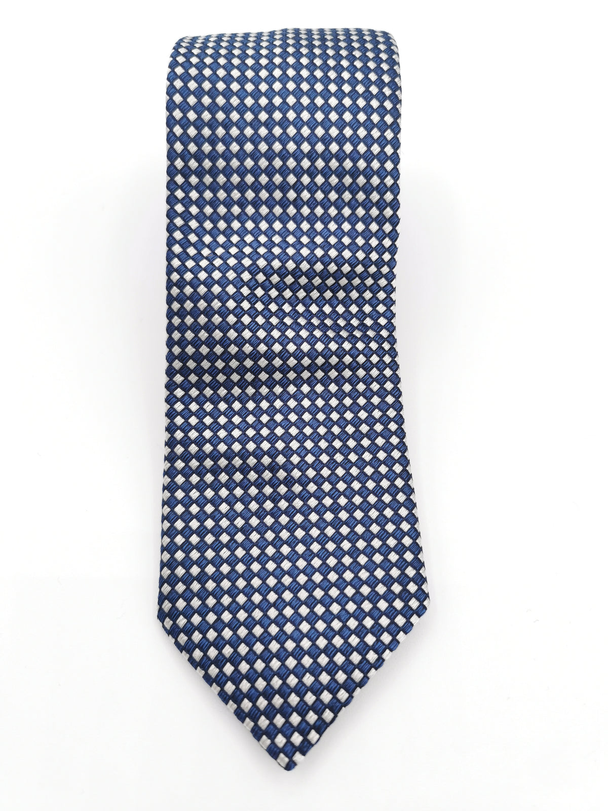 Ferala tie in blue and white checked silk